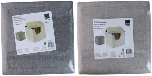 [871125255279] ARTICASA Storage Ottoman Box 37.5x37.5x36cm