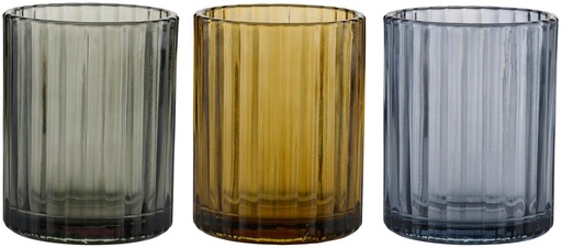 [871125250622] ARTICASA Ribbed Bathroom Tumbler Ø7.5x9.8cm