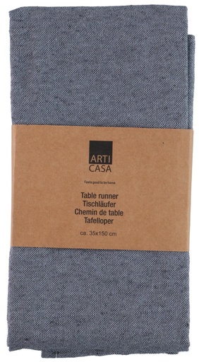 [871125234216] ARTICASA Table Runner Dark Grey 35x150cm