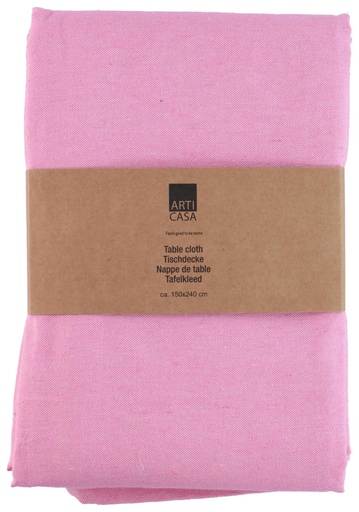 [871125234222] ARTICASA Table Cloth Pink 150x240cm