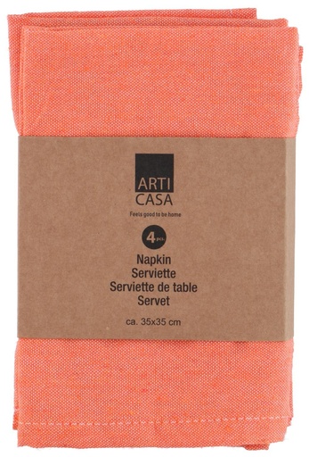 [871125234214] ARTICASA Napkin Orange 35x35cm