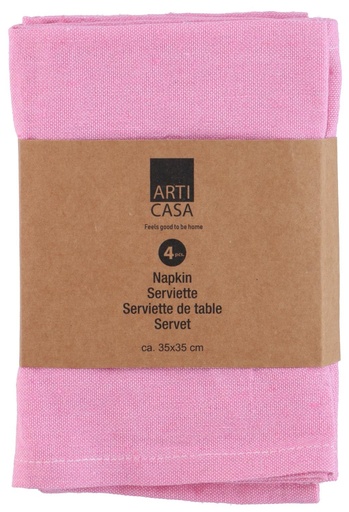 [871125234218] ARTICASA Napkin Pink 35x35cm