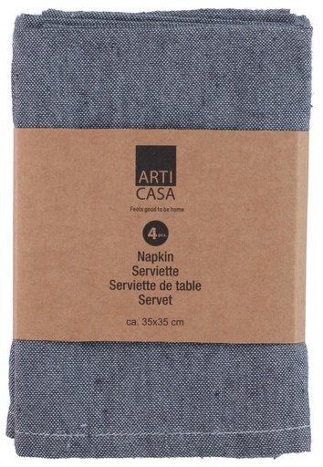 [871125234212] ARTICASA Napkin Dark Grey 35x35cm