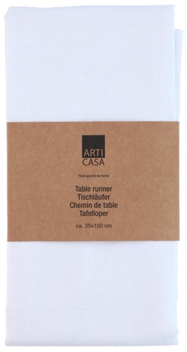 [871125233162] ARTICASA Table Runner White 35x150cm
