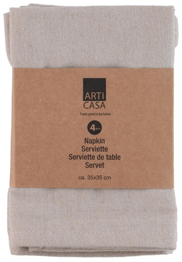 [871125233144] ARTICASA Napkin Beige 35x35cm