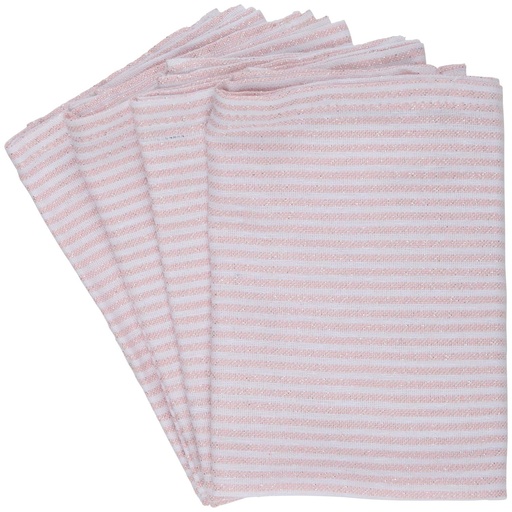[871125233101] ARTICASA Napkin Striped Lurex Orange 35x35cm