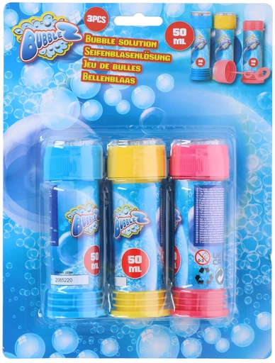 [871125290697] BUBBLEZ Bubble Wand and Solution 3x50ml