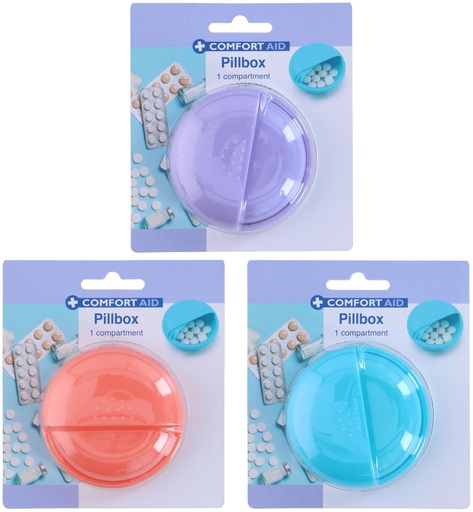 [871125257143] COMFORT AID Round Pill Box Ø7.7cm