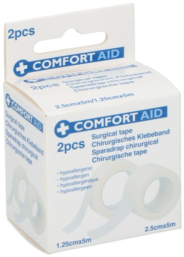 [871125217831] COMFORT AID Surgical Tape 2.5cm/1.25cm x 5m