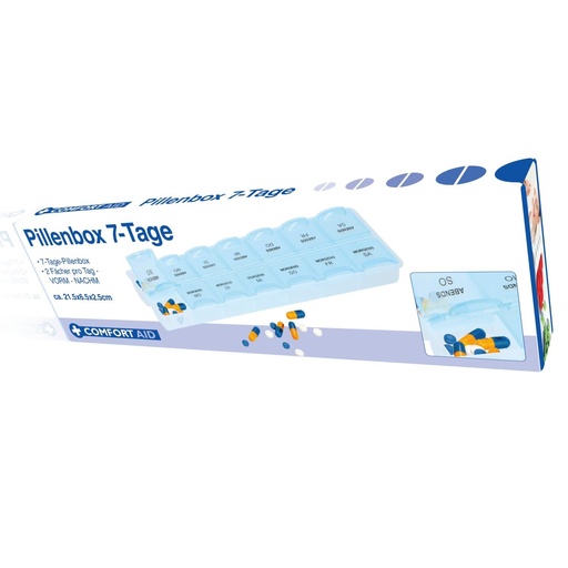 [871125212378] COMFORT AID Pill Box 7 Days 21.5x6.5x2.5cm