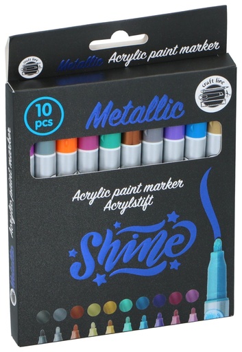 [871125230624] CRAFT Acrylic Paint Marker Metallic Normal Point