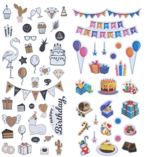 [871125255738] CRAFT 3D Birthday Stickers for Crafts