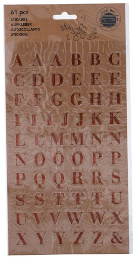 [871125200152] CRAFT Alphabet Sticker Letters