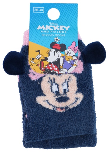 [871125255886] DISNEY 3D Cozy Socks Navy Blue
