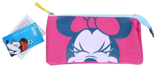 [844548437082] DISNEY Minnie Pencil Case with Zipper 3 Compartments