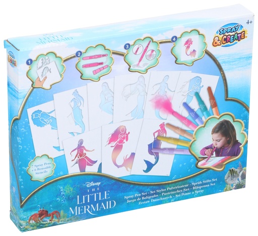 [871966800773] DISNEY Spray Pen Set Little Mermaid