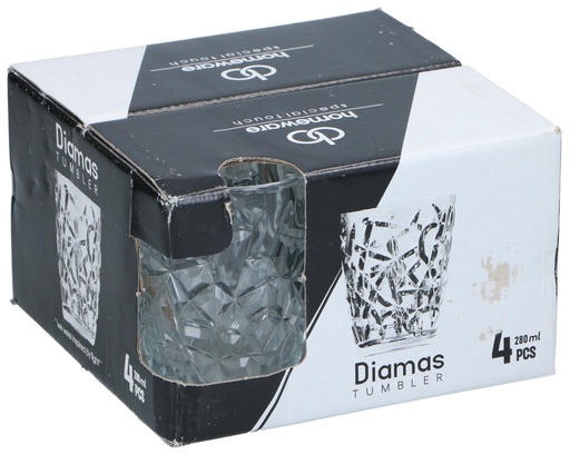 [622000002172] HOMEWARE Diamas Glass 280ml
