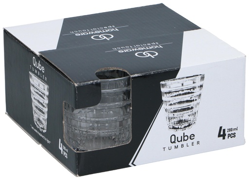 [622301415046] HOMEWARE Qube Glass 280ml
