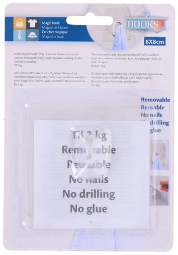 [871125299279] HOOKS & CO Magic Hook 8x8cm Self-Adhesive
