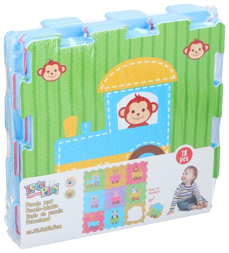 [871125258712] LET'S PLAY Puzzle Mat Animal 30.5x30.5cm