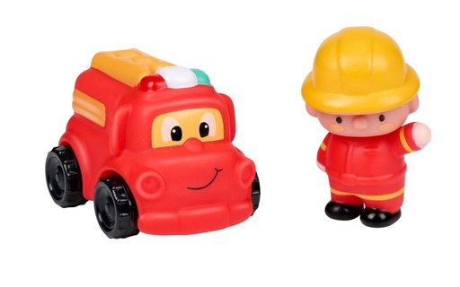 [871125200639] LET'S PLAY Fire Engine and Doll Toy