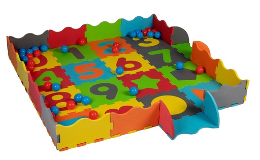 [871125218530] LET'S PLAY Foam Ball Pit Playset with 40 Balls