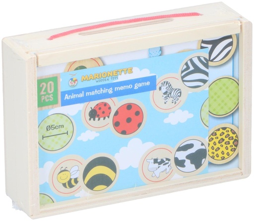 [871125217043] MARIONETTE WOODEN TOYS Animal Memory Game