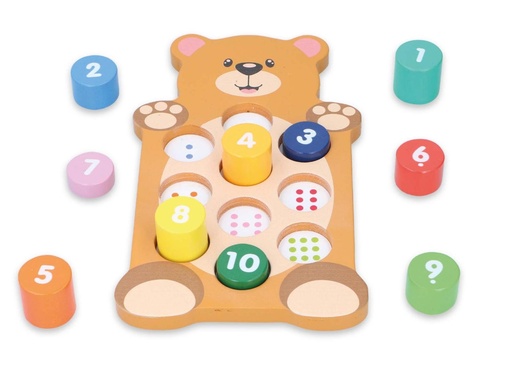 [871125226797] MARIONETTE WOODEN TOYS Bear Marionette Educational Play Board