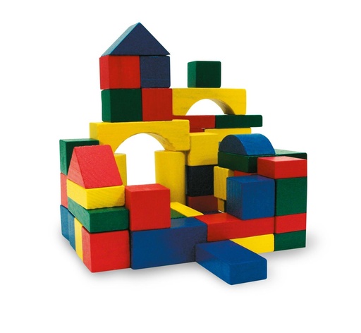 [871125227002] MARIONETTE WOODEN TOYS Wooden Building Blocks 100 Pieces