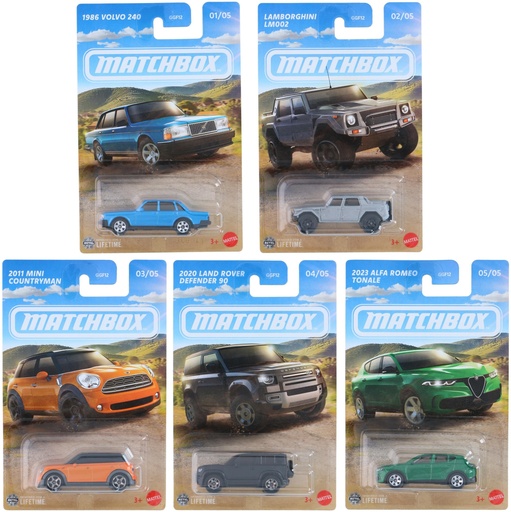 [088796177665] MATTEL Die-Cast Cars 5 Assorted