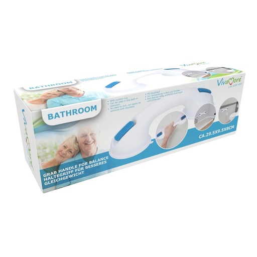 [871125212356] VIVAMORE Bath Grab Handle Suction 29.5x9.5x8cm