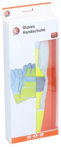 [871125299219] SOS ALL RIDE Reflective Work Glove Yellow