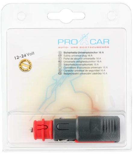 [871125228273] PROCAR Safety Plug Universal 12-24V 16A