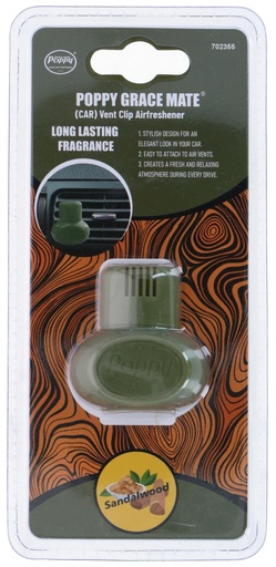 [872112970235] POPPY Air Freshener Card Sandalwood
