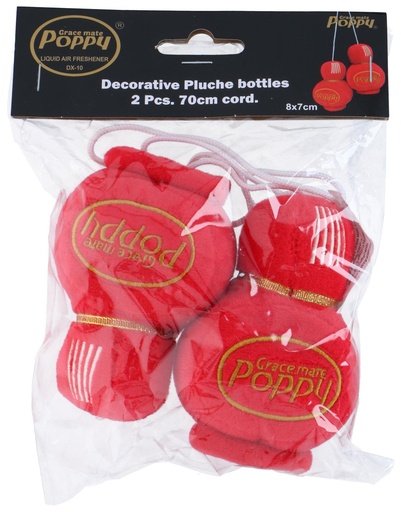 [872061867594] POPPY Poppy Plush Red 8x7cm Car Interior