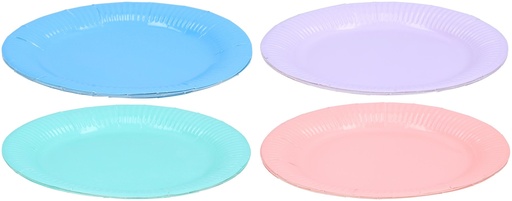[871125224636] PARTY CASA Plate pastel Ø23cm
