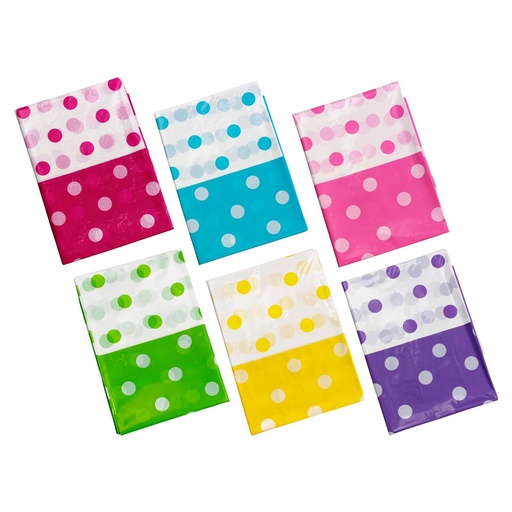 [871125256611] PARTY CASA Tablecover 130x180cm Spotted