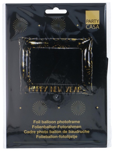 [871125225956] PARTY CASA Foil Balloon Photo Frame Happy New Year
