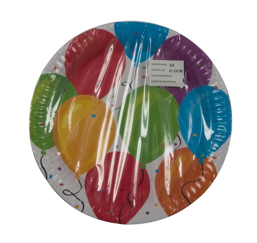 [871125256619] PARTY CASA Balloon Plate Ø23cm