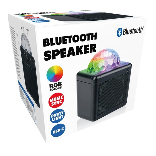 [871125242433] Bluetooth Speaker With Disco Ball