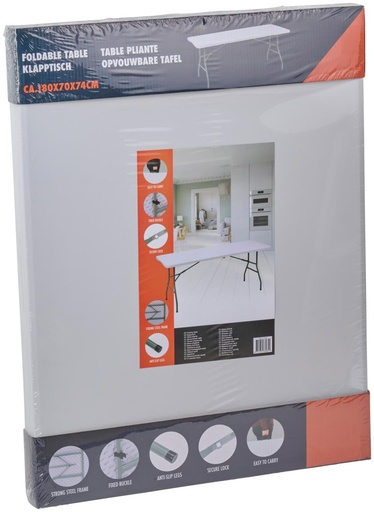 [871125233485] Folding Table 180x70x74cm
