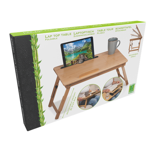 [871125223549] Adjustable Laptop Table 53.5x34x21.5-27.5 cm