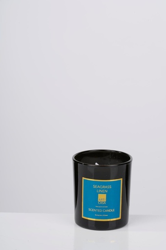 [871125224823] Scented Candle in Glass Seagrass Linen Ø7xh8cm