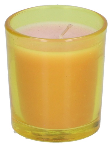 [401991649624] Orange Glass Candle Holder