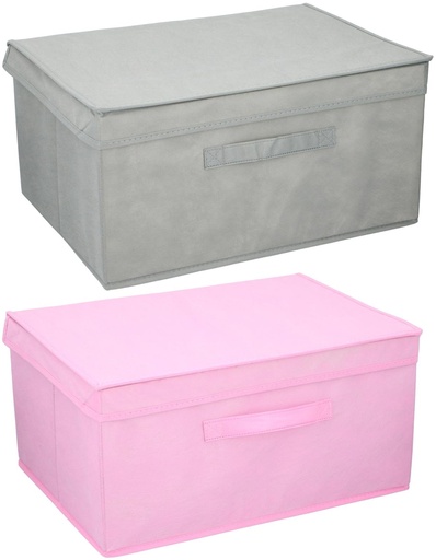 [871125216398] Storage Box with Lid 44x33x22cm