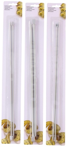 [871125229556] Knitting Needles 39.5cm Sizes 3.5-8mm