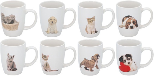 [871125224648] Mug 300ml with Cat and Dog Print