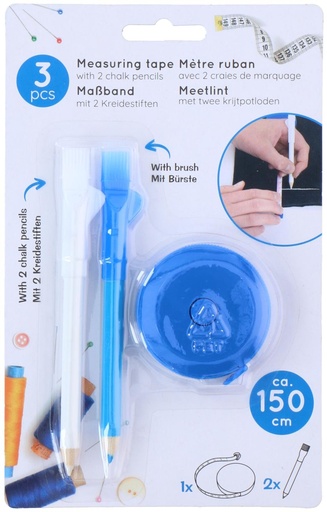 [871125247277] Measuring Tape with Chalk Pencils 150cm