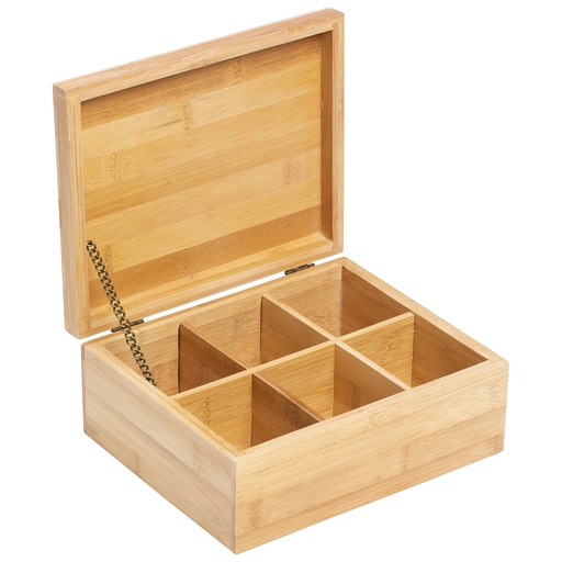[871125294673] Tea Box with 6 Sections 21.8x18x9cm