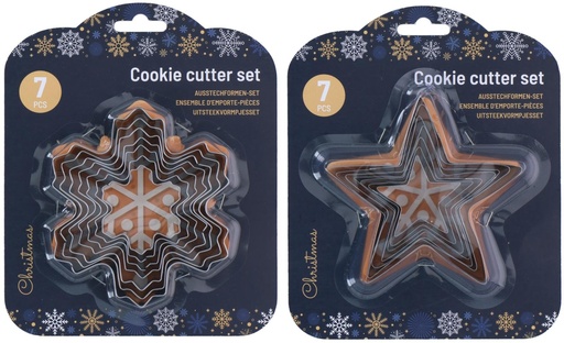 [871125224620] Christmas Cookie Cutters Star and Snowflake